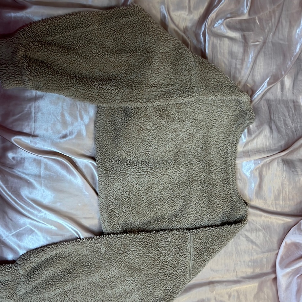 2 PIECE FLEECE SET|CROP FLEEFE SWEATER AND FLEECE JOGGERS